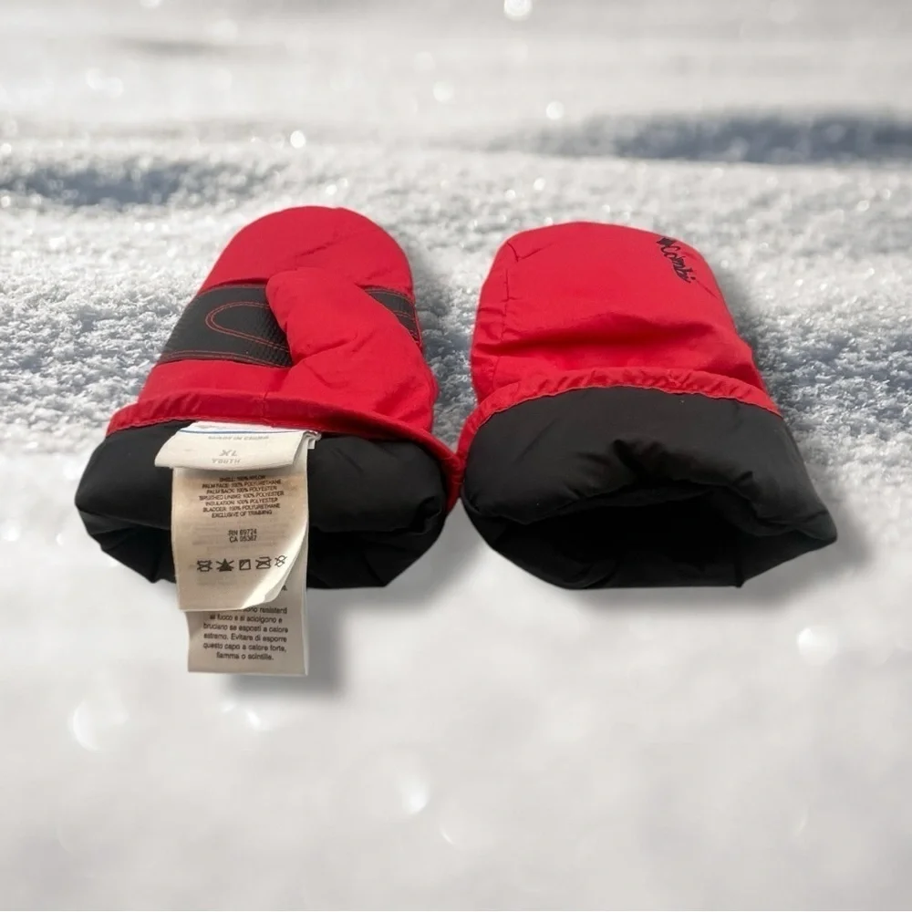 Columbia Youth Red Weather Resistant Mittens Size Youth XL
